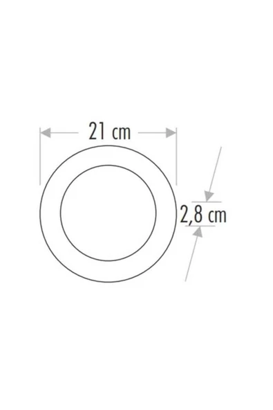 Ct-5235g 18w Sıva Üstü Siyah Yuvarlak Led Panel 3200k Günışığı - Resim 4