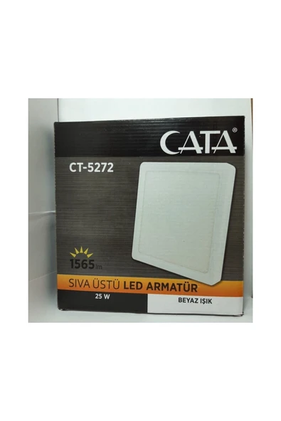 25w Sıva Üstü Kare Led Armatür Ct-5272 - Beyaz Işık - 2