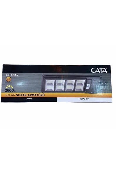 Beyaz Solar Sokak Armatürü Işık Ct-4642 200w