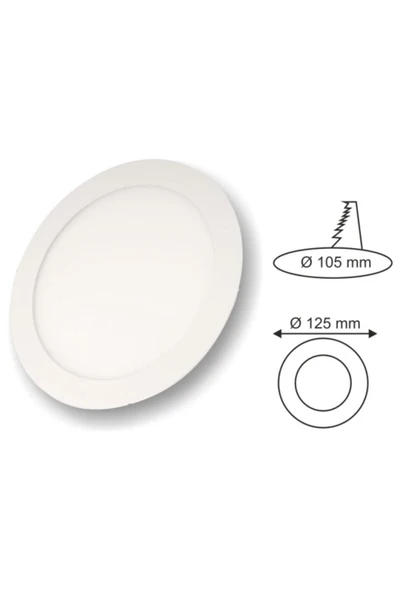 6w Günışığı Led Panel Spot Metal Kasa - 10 Adet Metal Kasa Ct-5145 - Resim 3