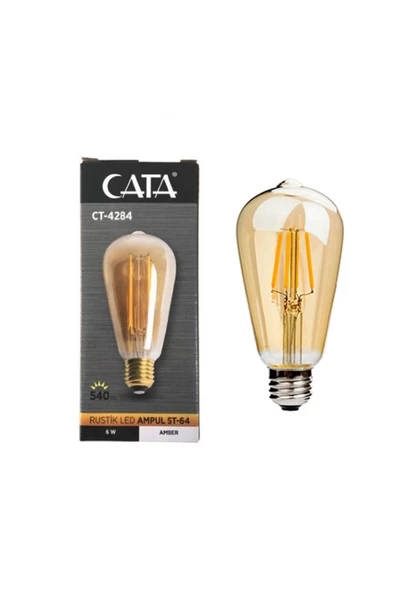 6w E27 2700k Amber Rustik Led Ampul Ct-4284 - 4