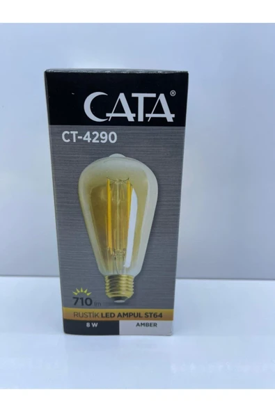 Led Ampul 8w Rustik Ct-4290 Amber Renk