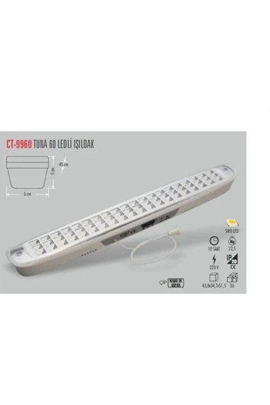 Ct-9960 60 Ledli Işıldak (2adet) ürün görseli 1