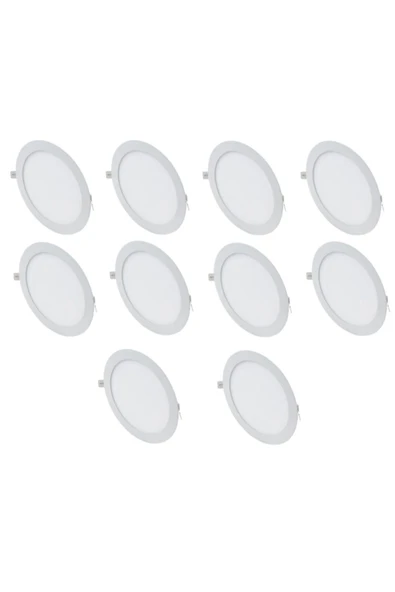 10 Adet 18 Watt Slim Led Panel Gün Işığı