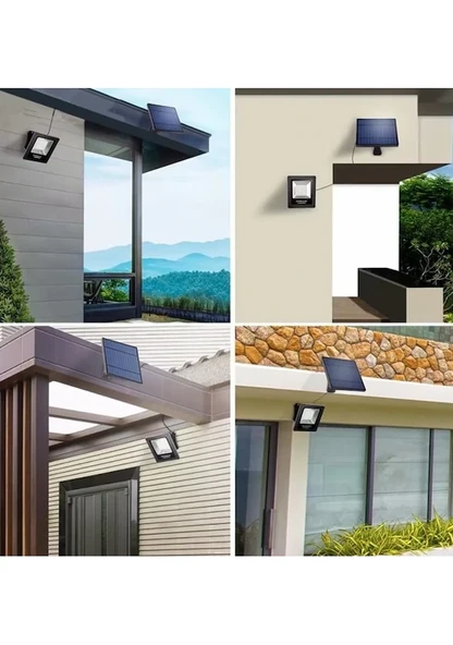 Ct-4649 150w 6400k Beyaz Kumandalı Led Solar Projektör - Resim 2