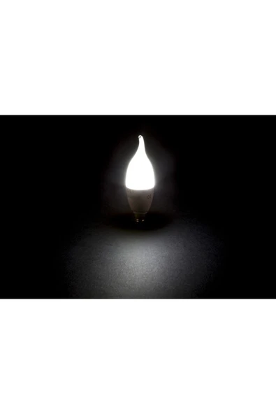 8 Watt Led Kıvrık Buji Ampul Beyaz Işık - Resim 2