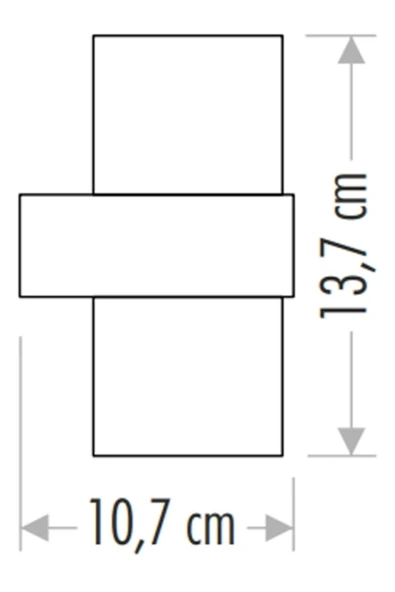 Bora Silindir Led Duvar Aplik 12w 3200k Günışığı Ip54 Çift Taraflı - Resim 3