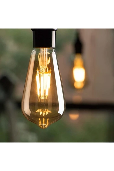 Led Dünyam 8w Amber St64 Dekoratif Armut Rustik Led Ampül Ct-4290 - 4