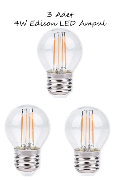 3 Adet 4w Edison Led Ampul / Ct-4288