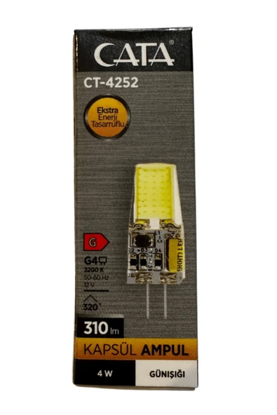 CT-4252 4W 12V 3200K (Günışığı) G4 Duylu Kapsül Ampul