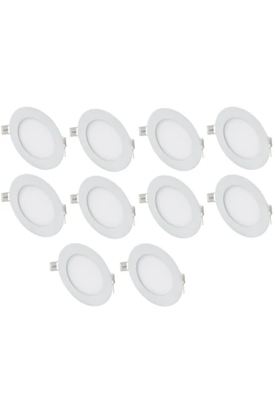 10 Adet 9 Watt Slim Led Panel Gün Işığı Metal Kasa