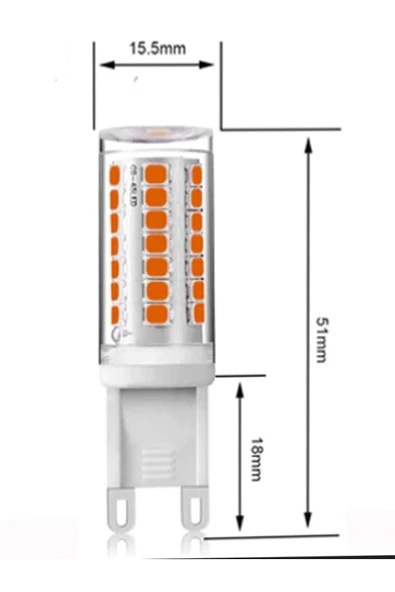 Ct-4249 5 Adet 3 Watt Ledli Kapsül G9 Duylu 220v Beyaz Işık Ct-4249b - Resim 3