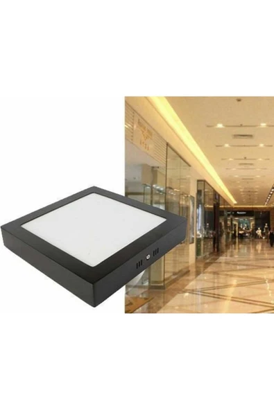 18w Led Panel Kare Sıva Üstü Siyah Kasa Günışığı Ct-5236G - Resim 2