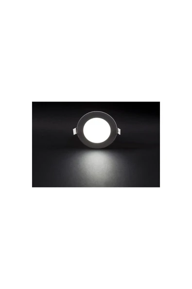 10 Adet 6 Watt Slim Led Panel Beyaz Işık Metal Kasa (delik Çapı : 10,5cm) - Resim 2