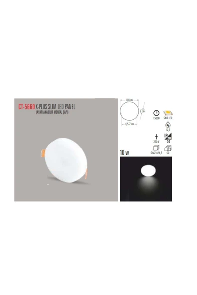 Ct-5660 10w/3200k X-plus Slım Led Panel (G.IŞIĞI)