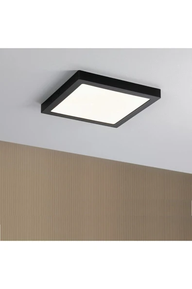18 W Led Panel - Beyaz Işık (6500K) - Siyah Kasa - Kare - Sıva Üstü - CT-5236B