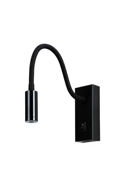 Baykuş Ledli Yatak Başı Okuma Apliği Günışığı Renk Ct-5232 Siyah Kasa