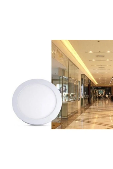 18w Sıva Üstü Yuvarlak Led Panel Armatür Ct-5233 - Beyaz Işık