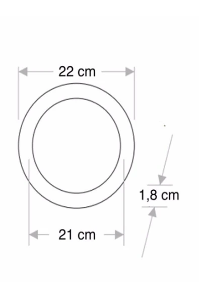 Ct-9247 18w/6400k S.ü Sen. Led Armatür (BEYAZ) - Resim 2