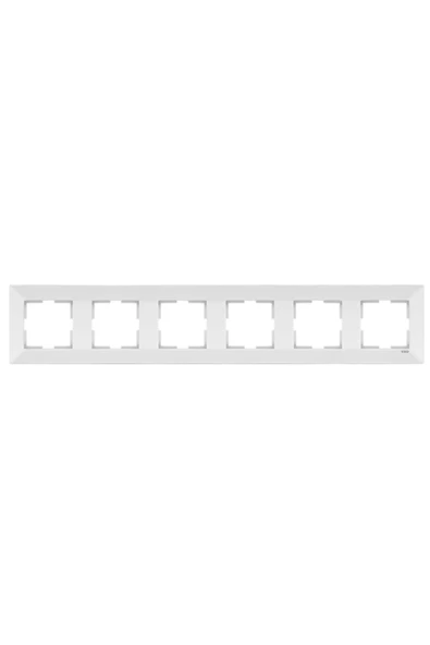 Viko 9097 9006 Meridian Beyaz Altılı Yatay Çerçeve ürün görseli 1