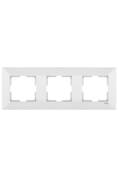 Viko Meridian Beyaz Üçlü Çerçeve ürün görseli 1