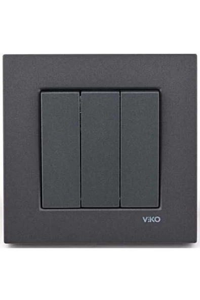 Artline Novella Füme Çerçeveli Üçlü Anahtar ürün görseli 1