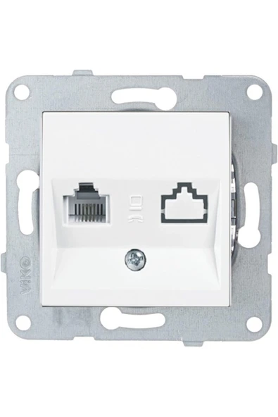 Viko Karre / Meridian 120 Adet 1 Koli Data-Nümeris Telefon Priz (Cat3-Cat-6) - Resim 2