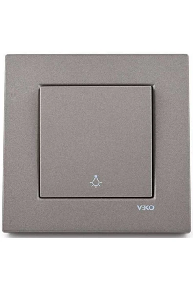 Viko Artline Novella Antrasit Light Yaylı Anahtar ÇERÇEVELİ
