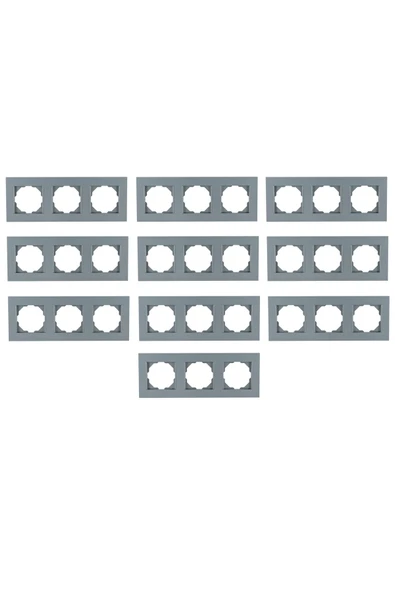 Byobu 10 Adet Füme Üçlü Çerçeve ürün görseli 1