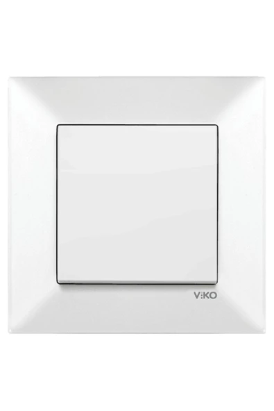 Meridian Beyaz Tekli Anahtar Mekanizma Kapak Çerçeve ürün görseli 1