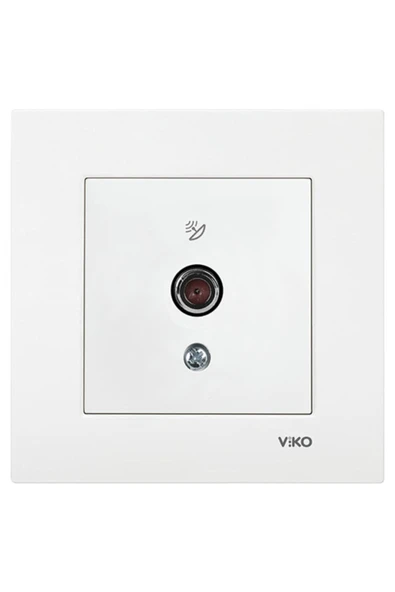 Karre Uydu Prizi F Konnektörlü Sonlu Çerçeveli - Beyaz ürün görseli 1