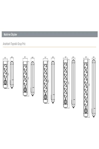 Viko Multi-let 5 Li Anahtarlı Çocuk Korumalı Grup Priz 5 Mt - Resim 3