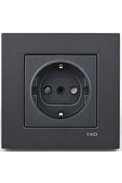 Artline Novella Füme Çocuk Korumalı Topraklı Priz ürün görseli 1