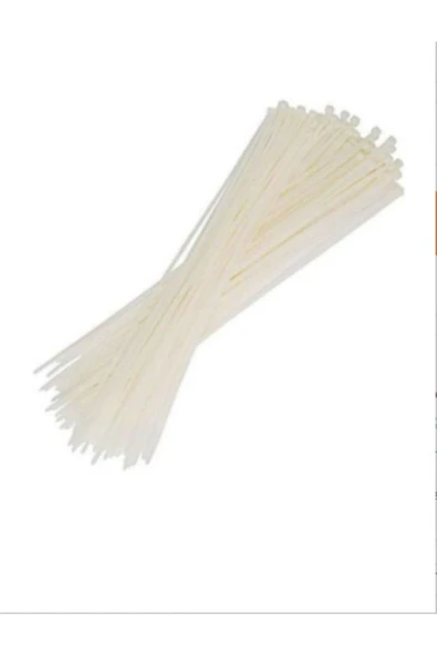3,6x300 Beyaz Kablo Bağı 100 Adet ürün görseli 1