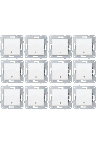 Byobu 12 Adet Beyaz Vavien Anahtar Çerçevesiz ürün görseli 1