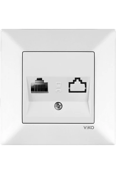 Viko Meridian Beyaz Numeris (TELEFON PRİZİ)(12 ADET) ürün görseli 1