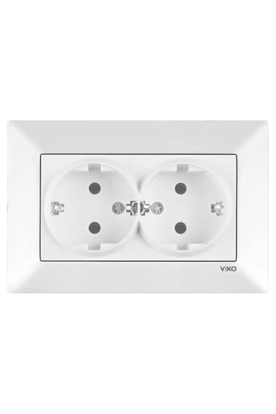 Meridian Ikili Topraklı Priz Çerçeveli ürün görseli 1