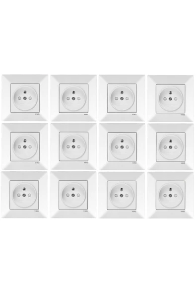 Meridian 12 Adet Çocuk Korumalı Ups Priz Çerçeveli ürün görseli 1