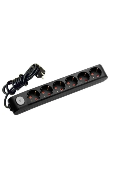 Multi-let 6'lı Anahtarlı 2mt Kablolu Siyah 90137602 ürün görseli 1