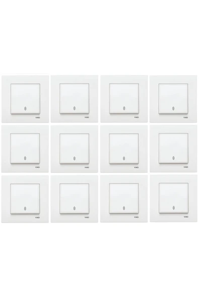 Karre 12 Adet Vavien Anahtar Çerçeveli Beyaz ürün görseli 1