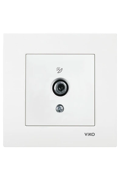 Karre 12 Adet Uydu Prizi F Konnektörlü Çerçeveli - Beyaz - Resim 2