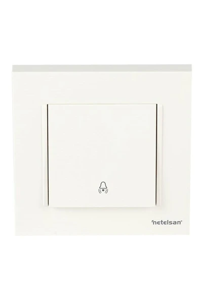 Byobu Beyaz Zil - Light Anahtarı (ÇERÇEVELİ) 1 Adet ürün görseli 1