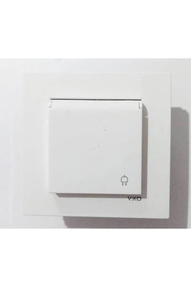 Viko Karre Beyaz Kapaklı Priz - Resim 2