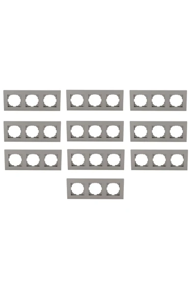 10 Adet Antrasit Üçlü Çerçeve ürün görseli 1