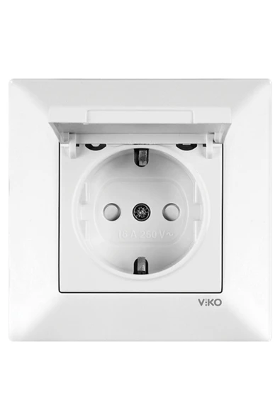 Merdian 12 Adet Kapaklı Çk Topraklı Priz Çerçeveli ürün görseli 1