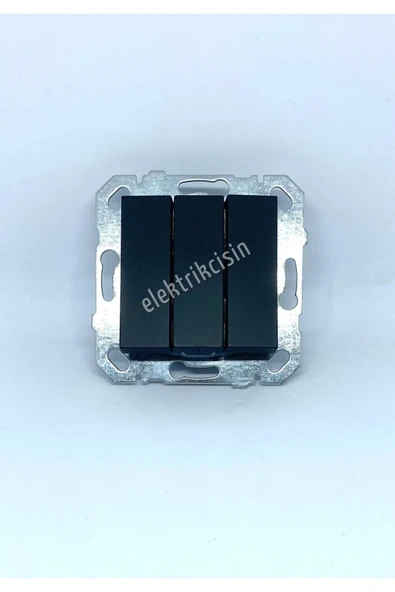 Byobu Siyah Üçlü Anahtar (çerçeve Hariç) 1 Adet ürün görseli 1