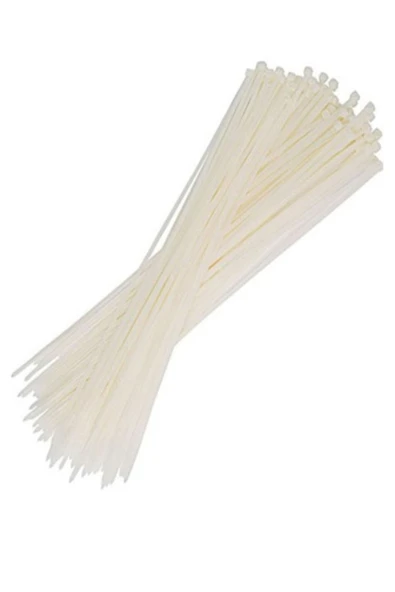 4,8x250 Beyaz Kablo Bağı 100 Adet ürün görseli 1