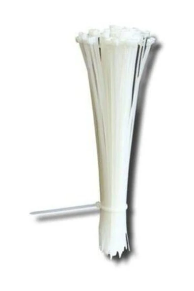 3,6x200 Beyaz Kablo Bağı 100 Adet ürün görseli 1