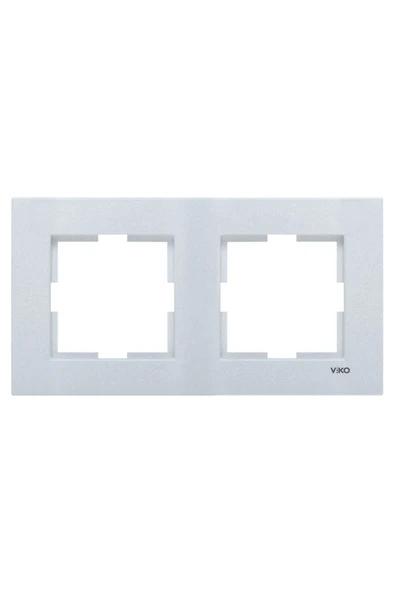 Viko 92190602 Novella Gümüş Ikili Çerçeve ürün görseli 1