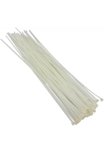 3,6x370 Kablo Bağı Beyaz 100 Adet ürün görseli 1
